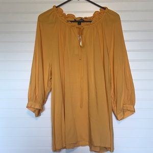 a.n.a Long Sleeve Tunic XL Jurassic Gold